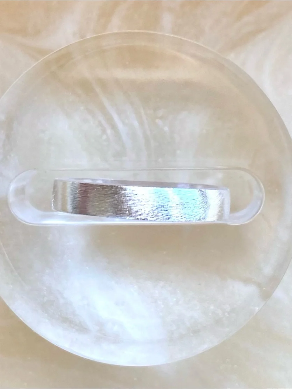 Sterling Silver Textured Band Ring - Silver